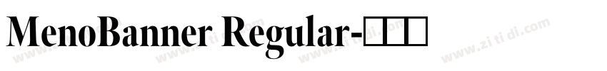 MenoBanner Regular字体转换